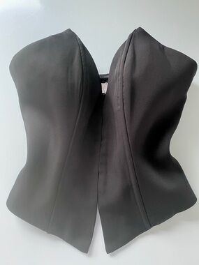Meshki NWT Janayia Pointed Corset Top Black Strapless Bustier XS